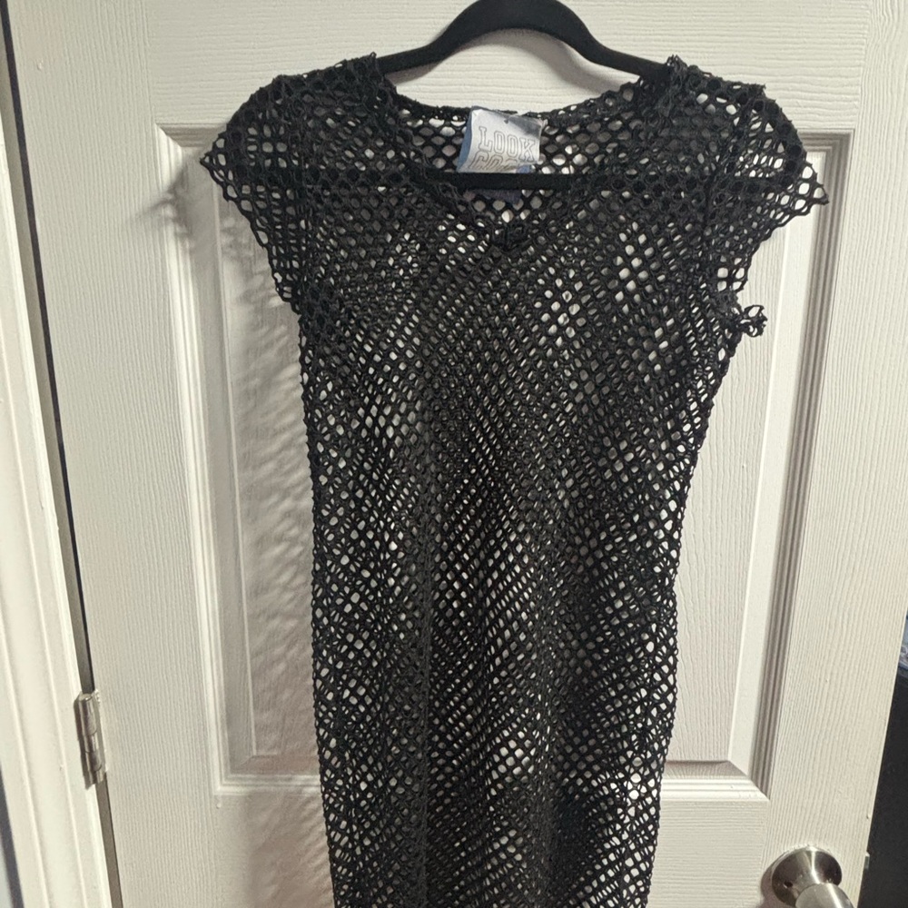 Cute Black Mesh Dress